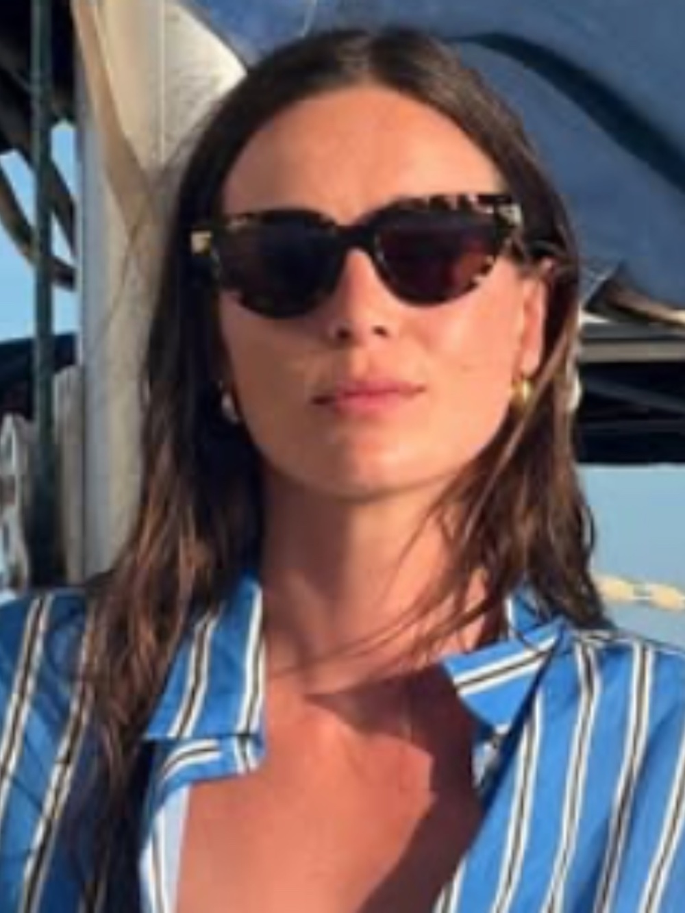 Bottega Veneta Cat Eye Sunglasses - BV1035S-002, with case and cloth